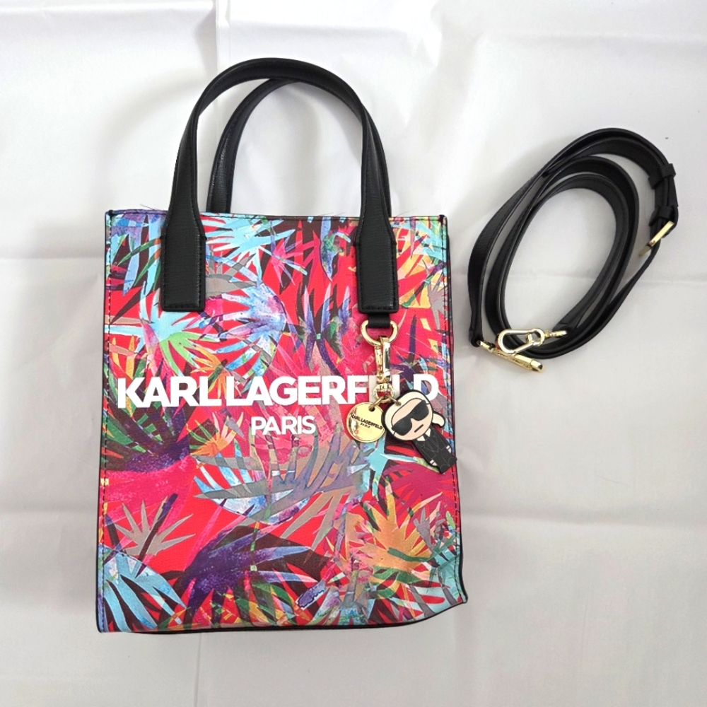 Karl Lagerfeld Amour Multicolor Tropical Tote Crossbody